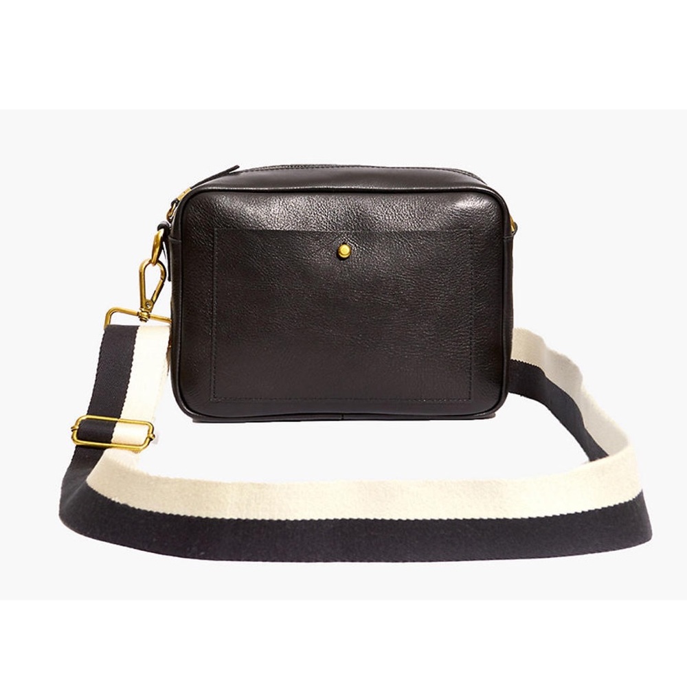Madewell Black Crossbody Bag with Gold Accents